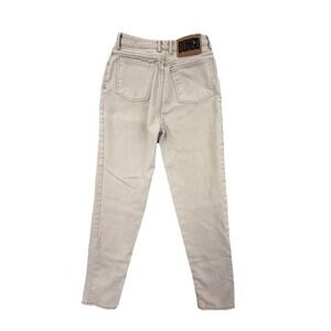 Vintage Bongo Jeans Womens 11 Cream Denim Mom High Rise Acid Wash Skinny Vtg